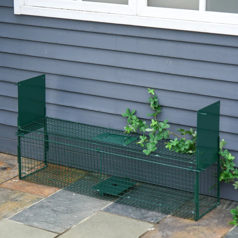 Dark Green Small Animal Live Trap - Rat, Mice, Mink, Rabbit, Raccoon, Squirrel