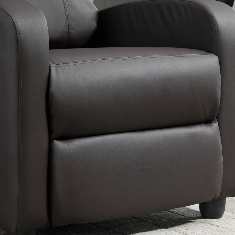 Brown Massage Recliner Armchair with Adjustable Leg Rest