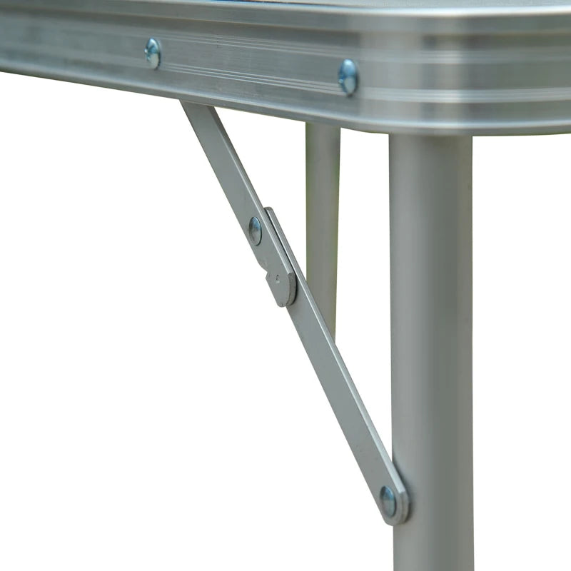 Compact Folding Aluminum Table - Silver