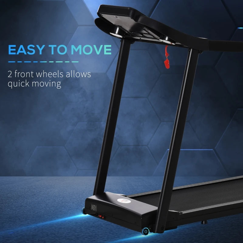 Black Electric Treadmill with LED Display