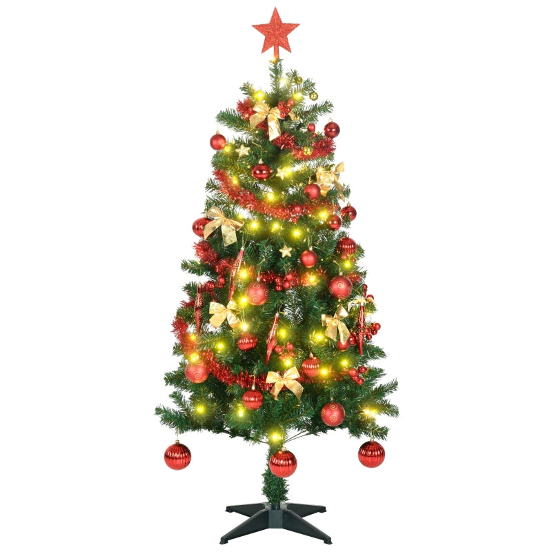 5ft Pre-lit Green Christmas Tree with Warm White LED Lights