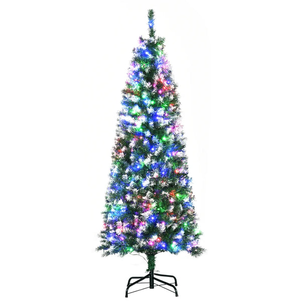 5FT Tall Pre-lit Slim Green Christmas Tree with 250 LED Lights