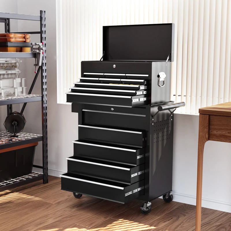 Black 19-Drawer Rolling Tool Chest