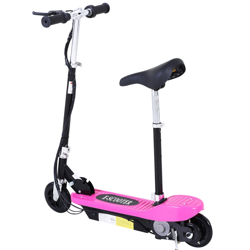 Kids Pink Foldable Electric Scooter with Brake and Kickstand