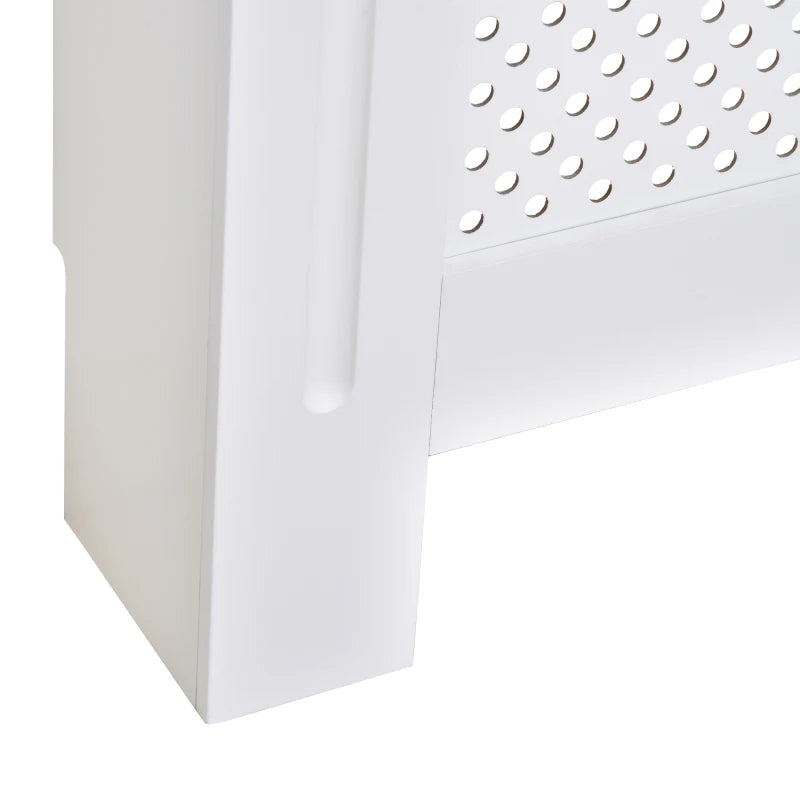 White Painted Wooden Radiator Cover - Modern Home Furniture (Small)