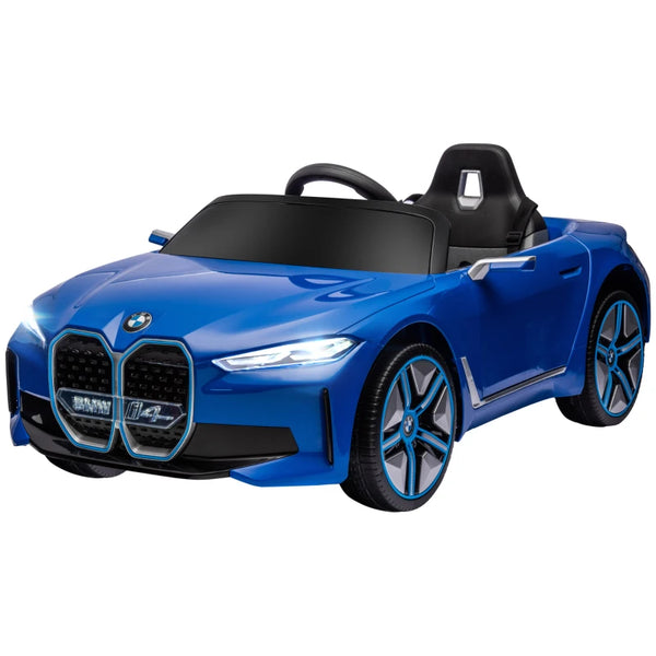 12V Kids Electric Ride-On Car - Blue BMW i4 Style