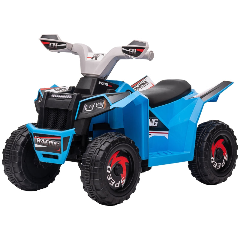 Blue 6V Quad Bike for Toddlers, Wear-Resistant Wheels, Forward Backward Function