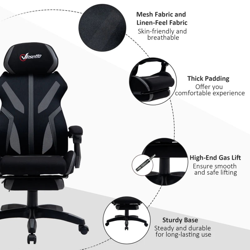 Mesh Office Chair with Footrest & Lumbar Support