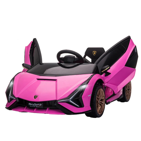 12V Pink Kids Electric Ride-On Car with Remote Control and Music
