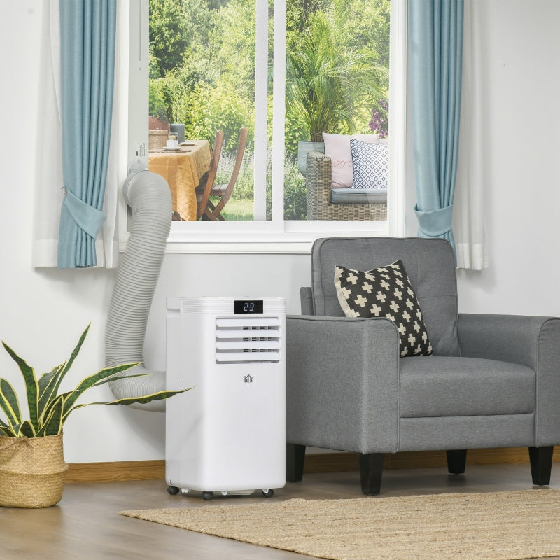 Portable 10000 BTU Air Conditioner - White, 3-in-1 Unit with Remote Control