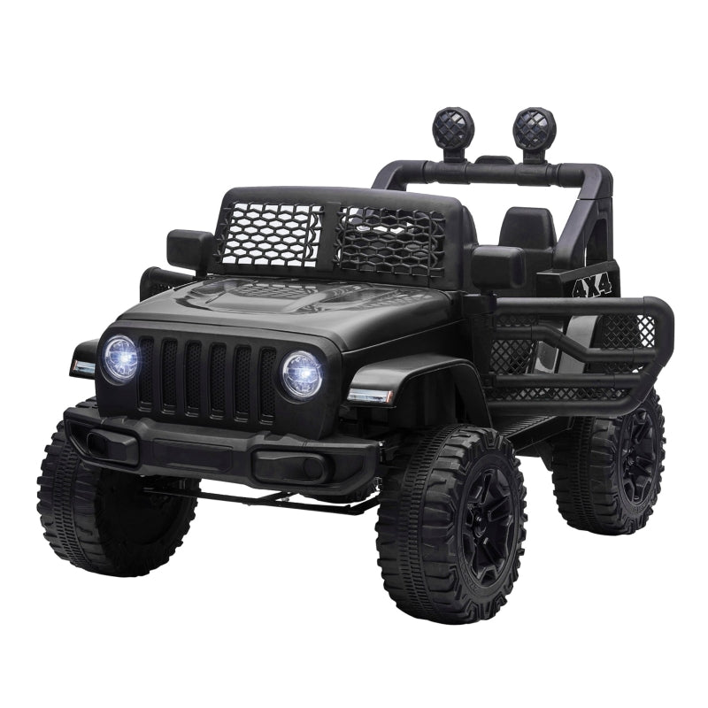 Black Off-Road Electric Ride-On Car for Kids 3-6 Years Old