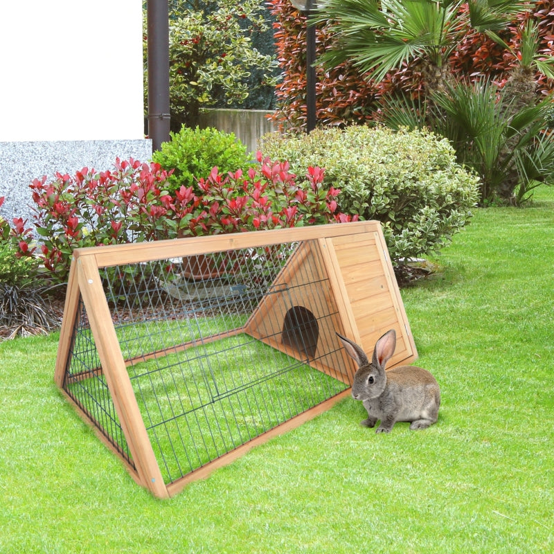 Yellow Triangle Small Animal Hutch 116 x 62.2 x 52.5 cm