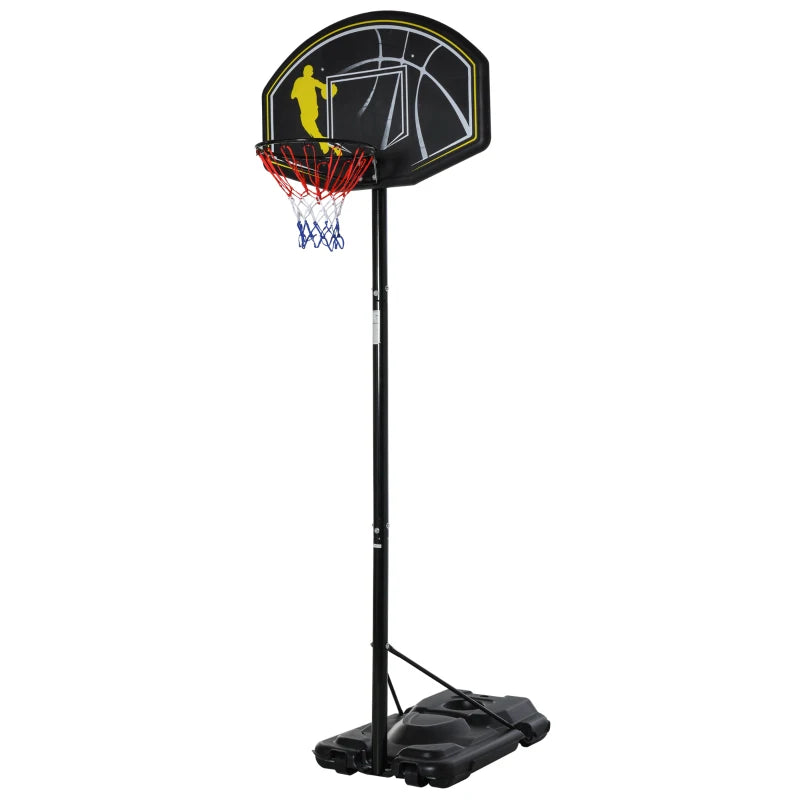 Adjustable Garden Basketball Stand - Black, Portable & Free Standing