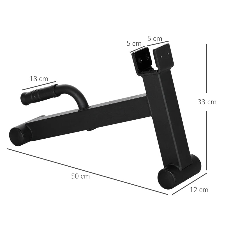 Black Deadlift Barbell Jack with Non-Slip Handle for Weight Training