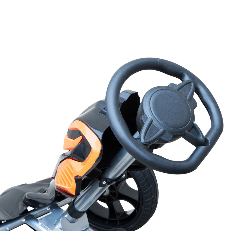 Orange/Black Kids Pedal Go Kart with Braking System