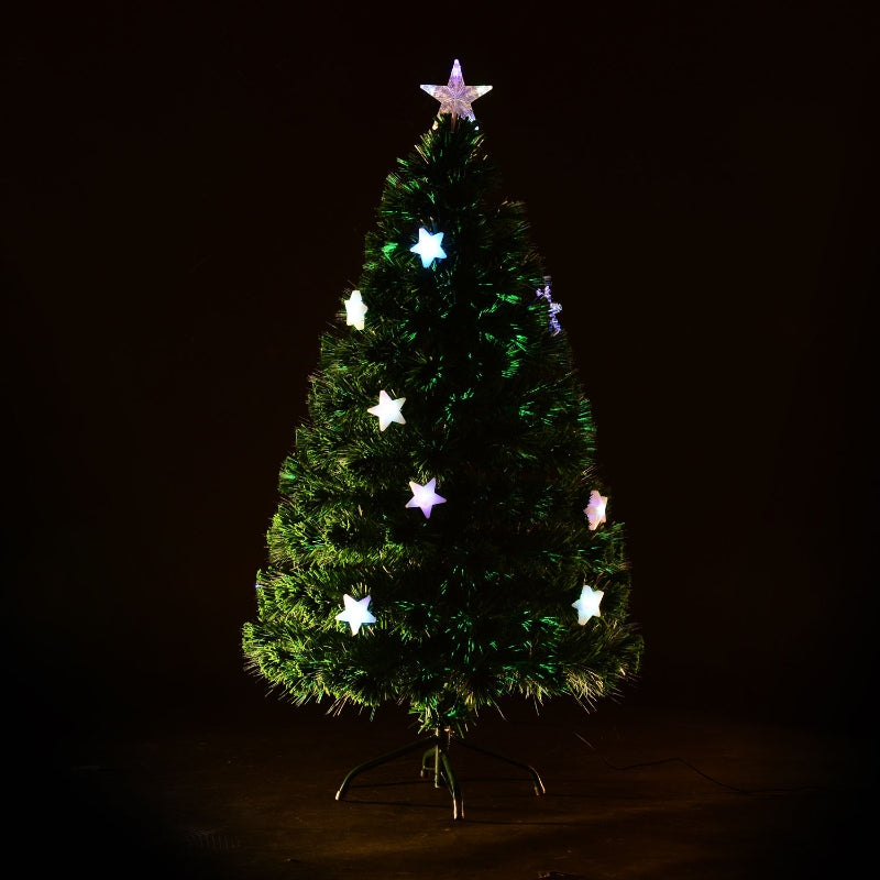 5FT Green Fibre Optic Christmas Tree with LED Lights