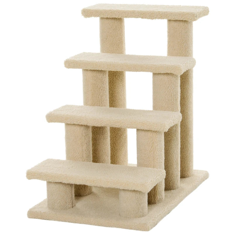 Cat Tree Ladder - Light Brown - 63.5L x 43W x 60H (cm)