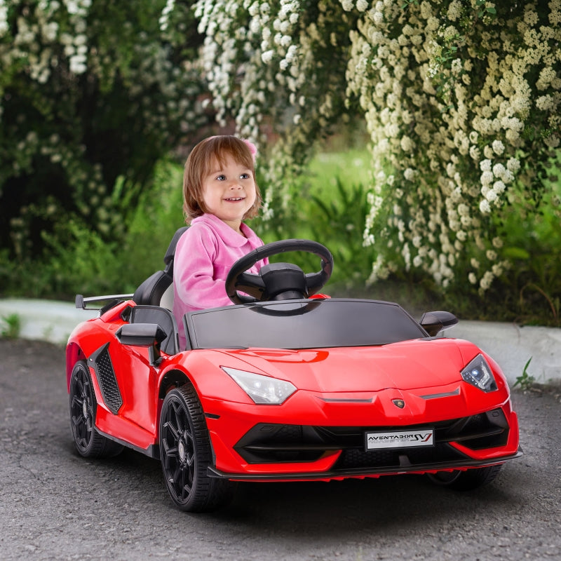 Red Lamborghini Style 12V Kids Electric Car with Butterfly Doors and Remote Control