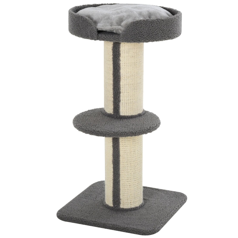 Grey 91cm Cat Tower Scratching Post for Indoor Cats