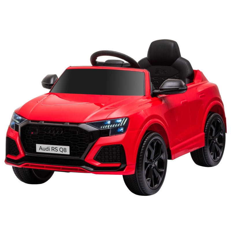 Red Audi RS Q8 6V Kids Electric Ride-On Car with Remote Control and Music