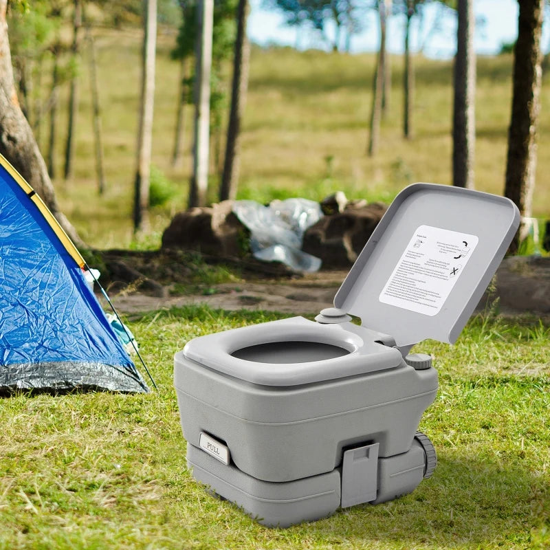 Portable 10L Grey Travel Toilet