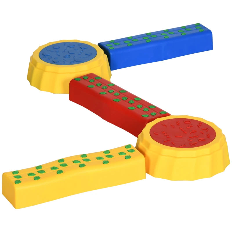 Kids Multicoloured Stepping Stones & Balance Bridge Set for Toddlers