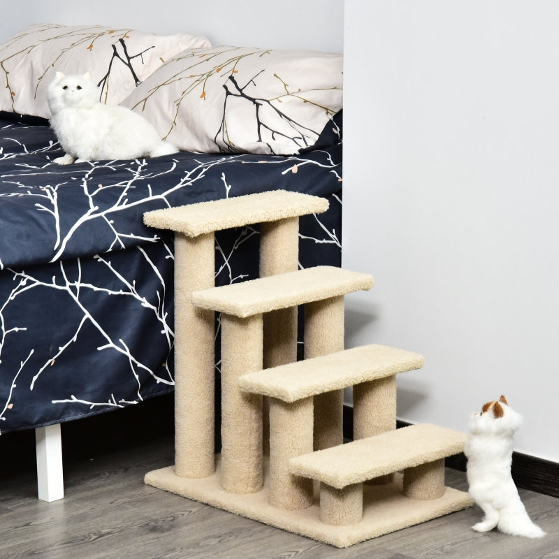 Cat Tree Ladder - Light Brown - 63.5L x 43W x 60H (cm)