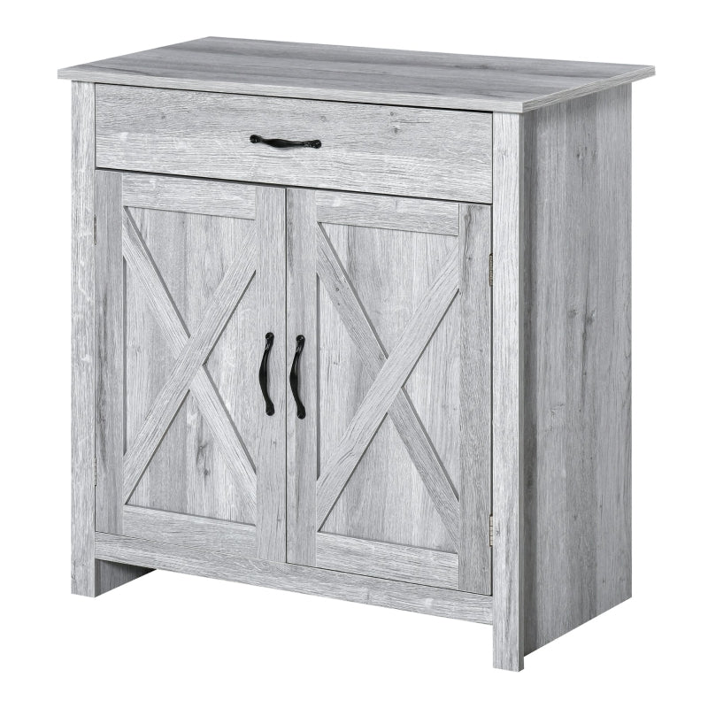 Grey Farmhouse Sideboard Storage Cabinet for Living Room