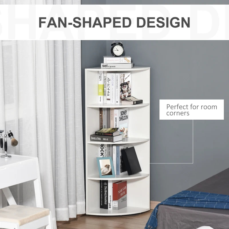 White Corner Bookshelf