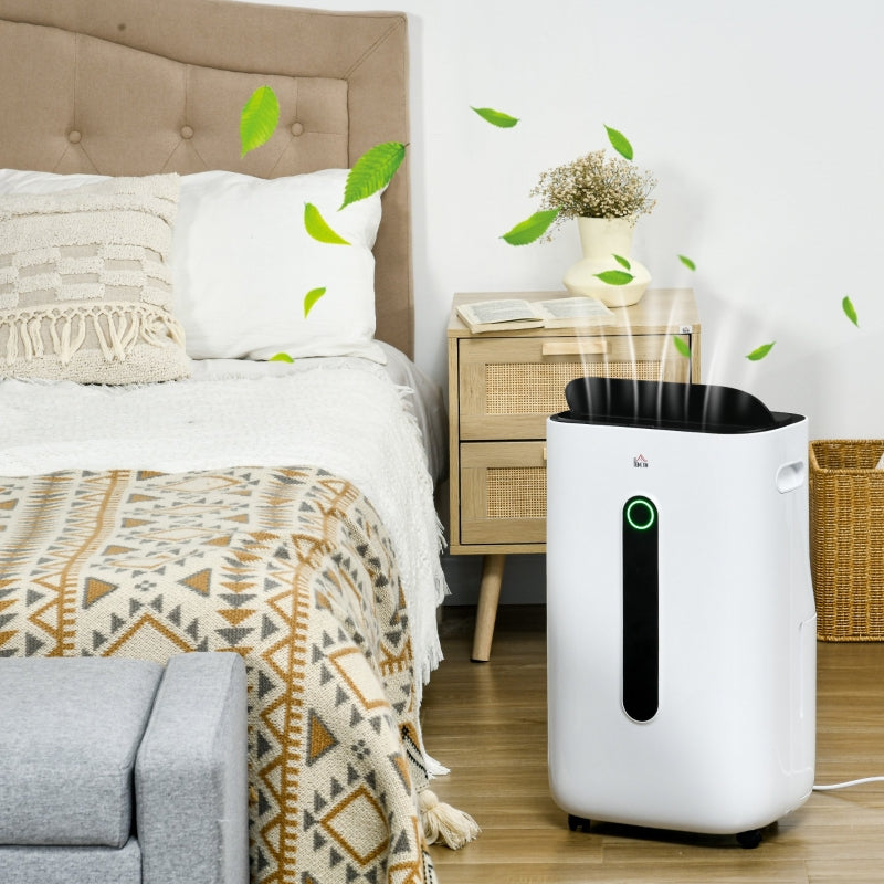 Portable Dehumidifier with Air Purifier Filter, 22L/Day, White