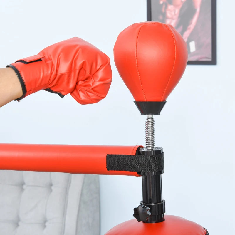 Adjustable 3-IN-1 Freestanding Boxing Punch Bag Stand - Black