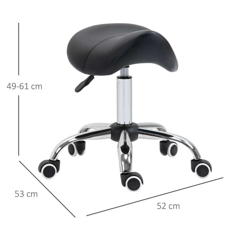 Black Adjustable Salon Massage Stool