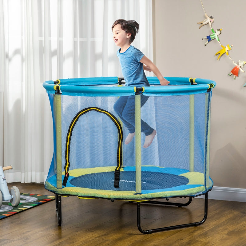 Blue 55" Kids Trampoline with Safety Net - Ages 1-6