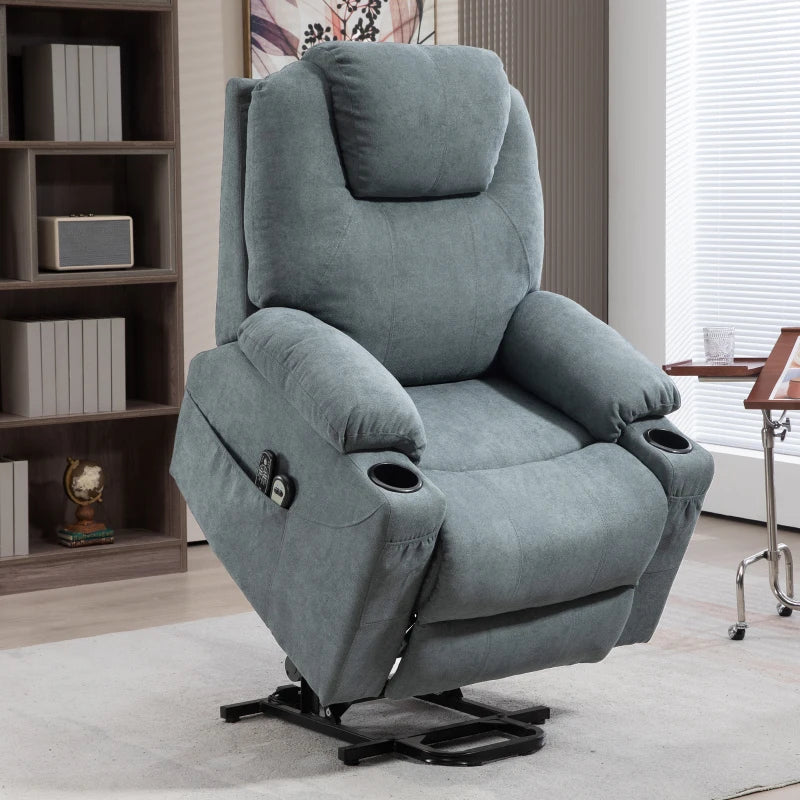 Grey Massage Recliner Chair with Heat Function