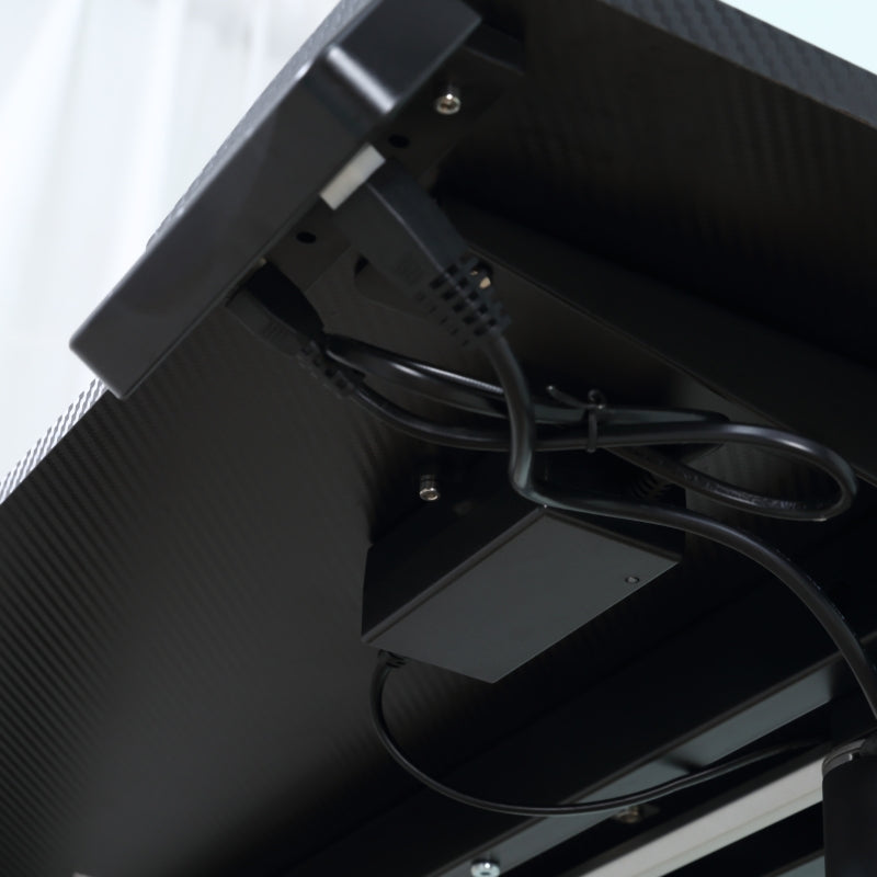 Black Electric Standing Desk, 120x60cm Memory Preset Workstation