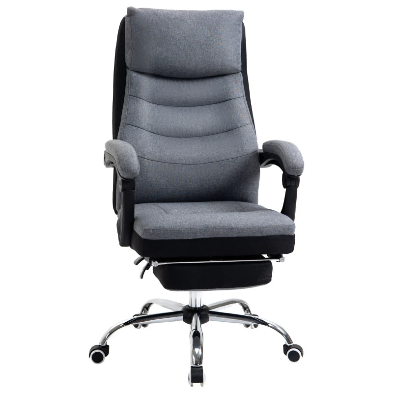 Grey Executive Office Chair with Reclining Feature