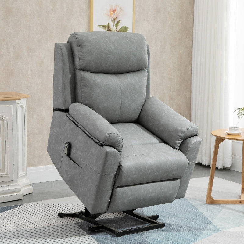 Grey Electric Power Lift Recliner Chair for Elderly with Remote Control