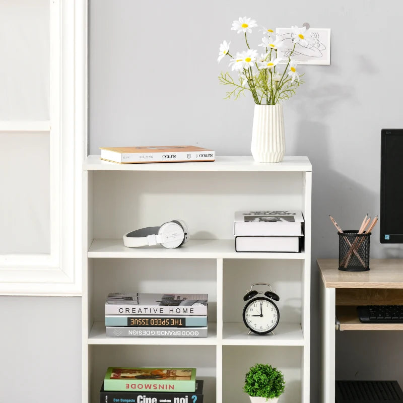 White 6-Cube Bookshelf Storage Cabinet