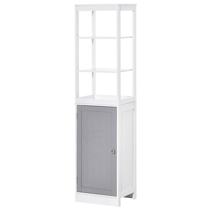 Slimline White Tall Bathroom Storage Cabinet