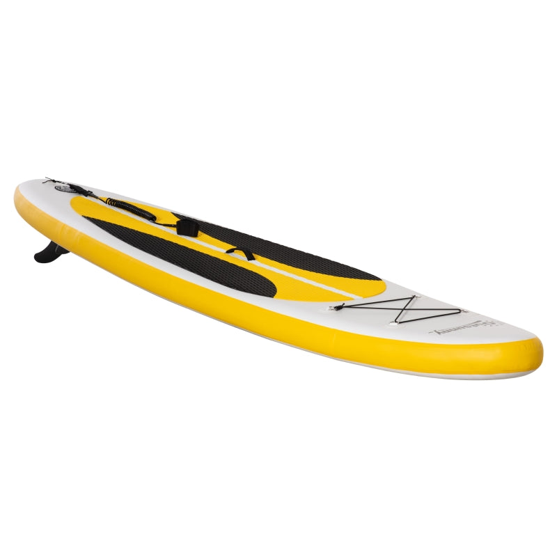 White Inflatable Stand Up Paddle Board Kit - Youth & Adult Beginners