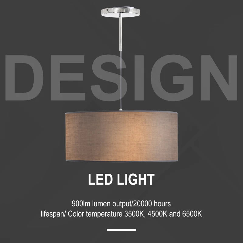 Modern LED Pendant Light Chandelier - 3 Colour Metal Ceiling Light