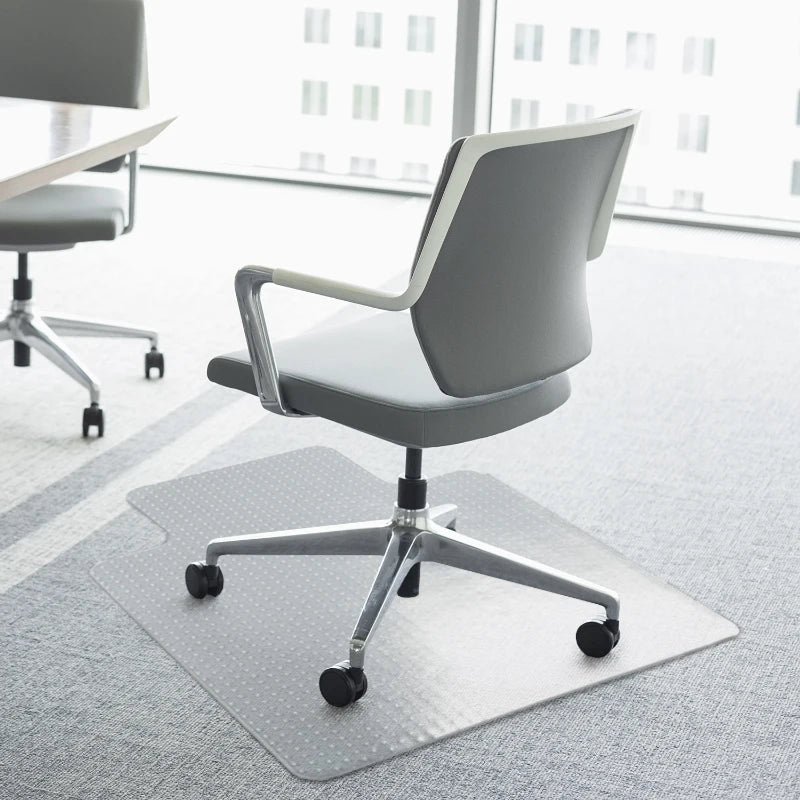 Clear Office Chair Mat with Non-Slip Studs - Frosted Lip