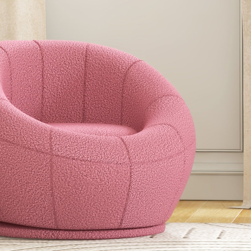 Modern Pink Swivel Armchair for Living Room, Bedroom, Home Office