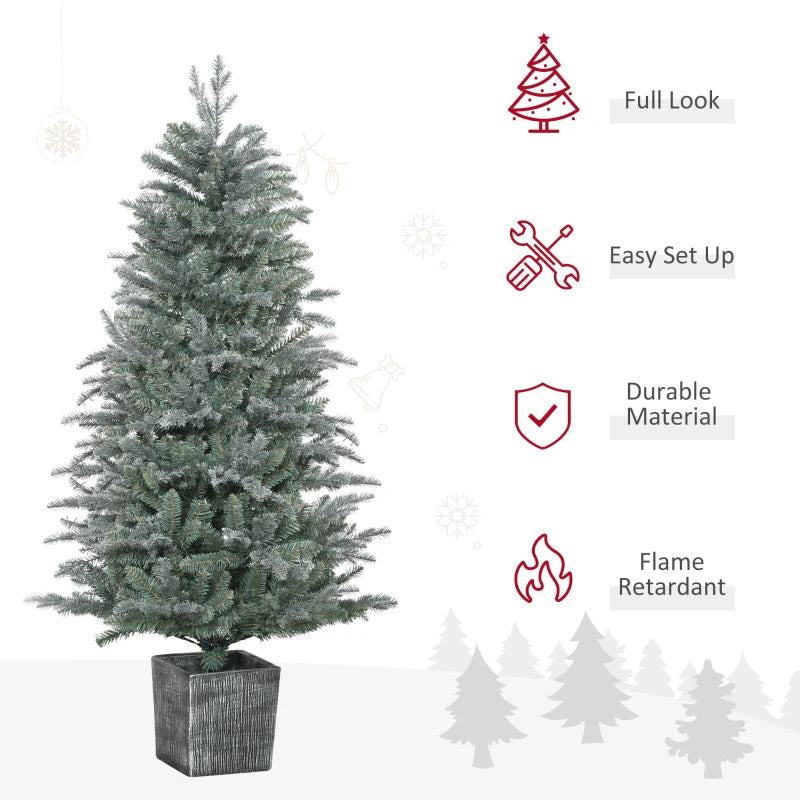 5ft Realistic Green Christmas Tree with Pot Stand - 1140 Tips