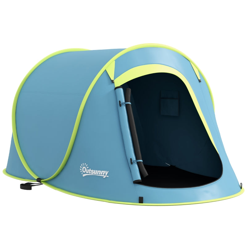 Blue Two-Person Pop-Up Camping Tent Kit