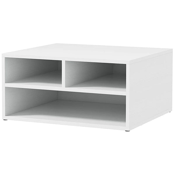 White 3-Compartment Printer Storage Cabinet