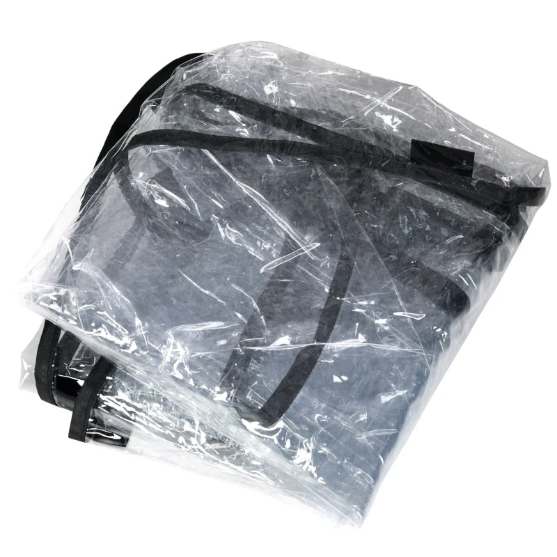 Black Dog Pram Rain Cover with Rear Entry