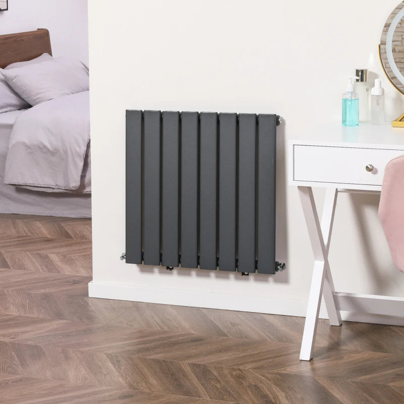 Grey 60 x 60cm Water-Filled Space Heater for Home - Quick Warm-Up Radiator