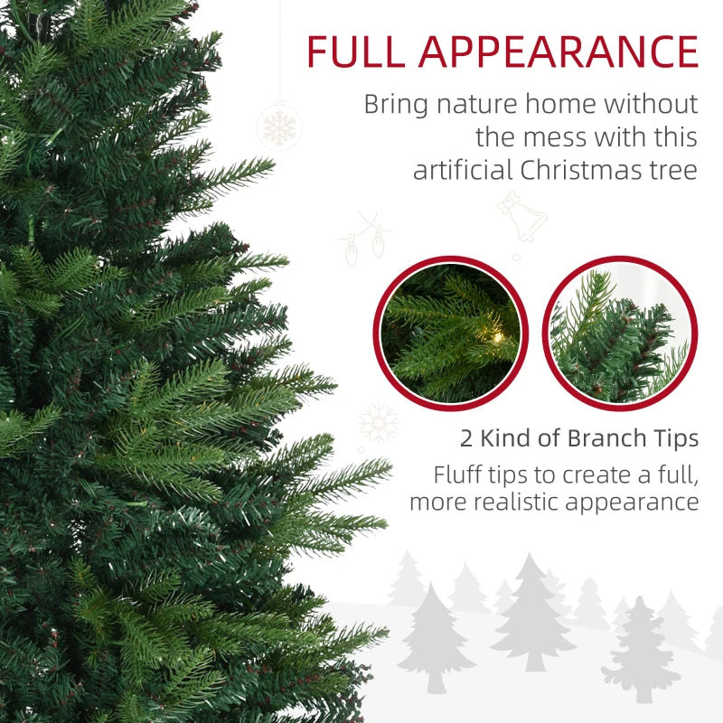 4FT Pre-Lit Green Christmas Spruce Tree with 80 LED Lights