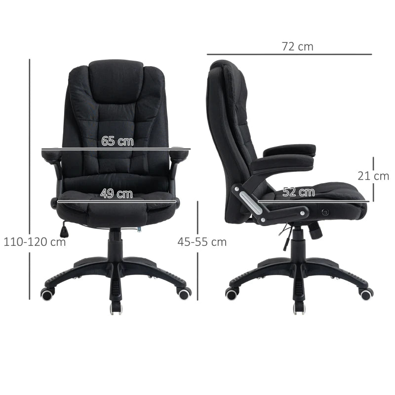 Black Ergonomic Office Chair with Armrests & Adjustable Height